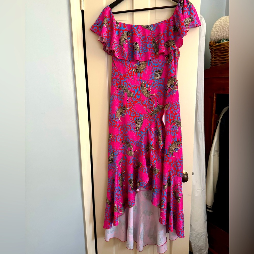Flounce London long ruffle dress